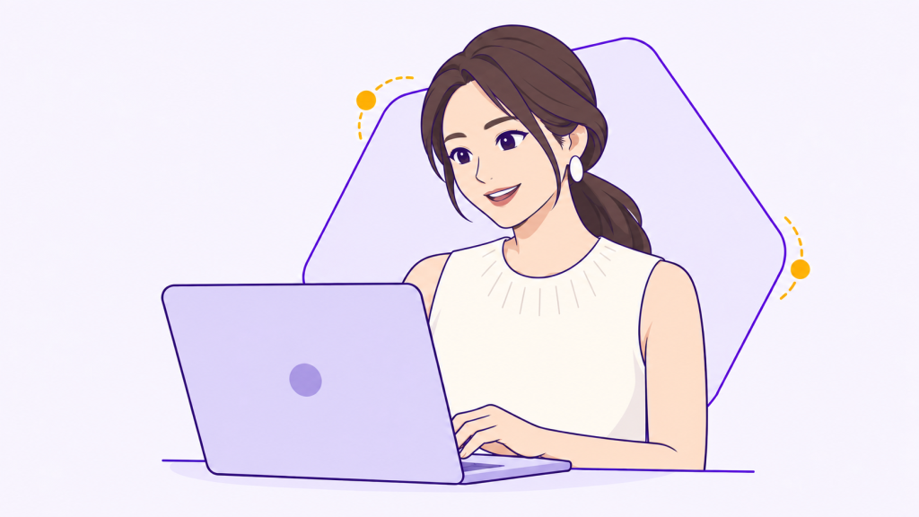mikimiki web スクールの似顔絵イラスト
